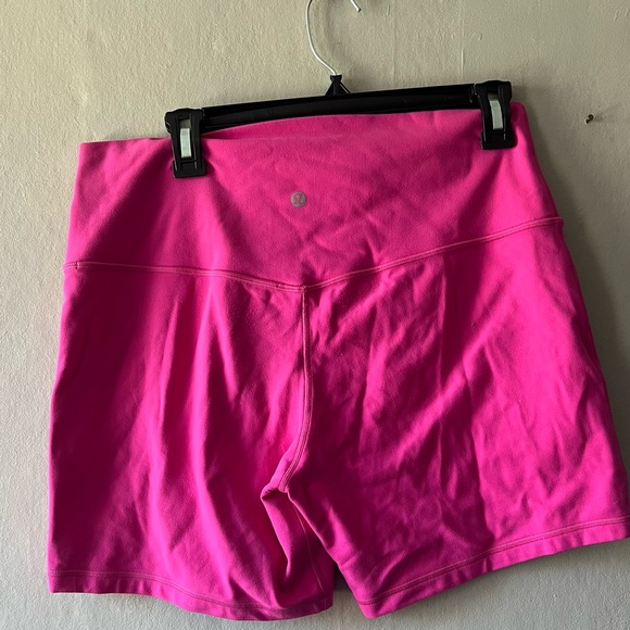 Lululemon Hot Pink High Rise Biker Shorts Size 14 - Picture 4 of 6